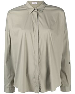Атласная блузка с потайной застежкой Brunello cucinelli