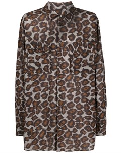Рубашка с леопардовым принтом Nanushka