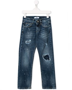 Состаренные прямые джинсы Msgm kids