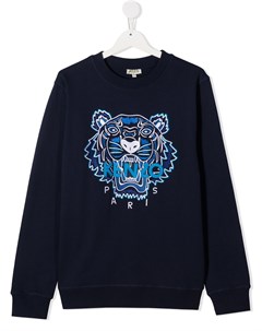 Джемпер с длинными рукавами и вышитым логотипом Kenzo kids