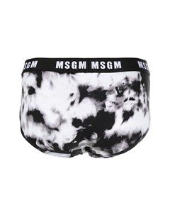 Трусы брифы с принтом тай дай и логотипом Msgm