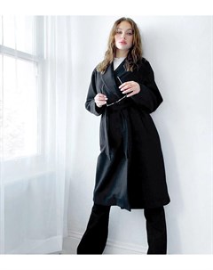 Черное классическое пальто с запахом Vero moda tall