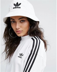 Белая панама с логотипом Adidas originals