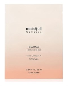 Маска Moistfull Collagen Facial Mask Sheet для Лица с Коллагеном 25 мл Etude house