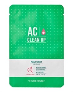 Маска AC Clean Up Mask Sheet Очищающая для Проблемной Кожи 27г Etude house