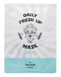 Маска Daily Fresh Up Mask Tea Tree Успокаивающая Тканевая с Экстрактом Чайного Дерева 20г Village 11 factory