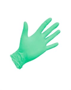 Перчатки Нитриловые Зеленые Неопудренные 3 6гр L 100 шт Benovy