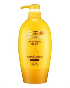 Шампунь Keratin Silkprotein Hair Shampoo Увлажняющий с Протеинами Шелка 620 мл Flor de man