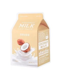 Маска Coconut Milk One Pack Тканевая Увлажняющая с Экстрактом Кокоса 21г A'pieu