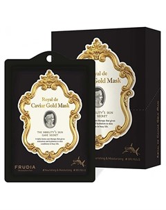 Маска Royal de Caviar Gold Mask Тканевая Лифтинг с Икрой Пептидами и Скваленом 20 мл Frudia