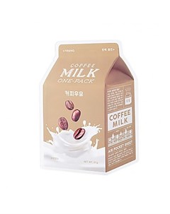 Маска Coffee Milk One Pack Тканевая Йогуртовая с Экстрактом Кофе 21г A'pieu