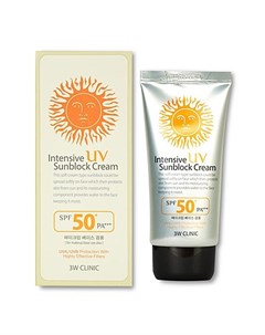 Крем Intensive UV Sun Block Cream SPF50 PA для Лица Солнцезащитный 70 мл 3w clinic