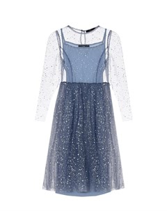 Сиреневое платье с серебристой отделкой детское Dan maralex