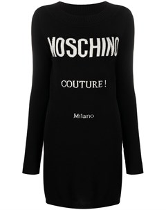Приталенное платье Couture с логотипом Moschino