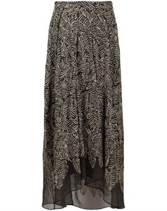 Полупрозрачная юбка с принтом Brunello cucinelli