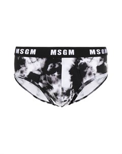 Трусы брифы с принтом тай дай и логотипом Msgm