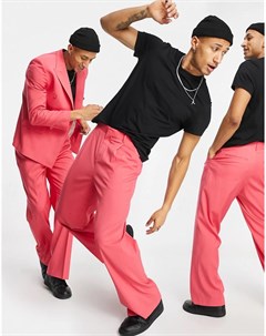Розовые брюки с широкими штанинами Asos design