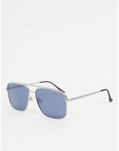 Серебристые солнцезащитные очки с квадратной оправой Poster Boy Quay australia