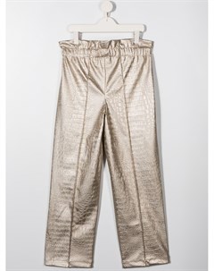 Широкие брюки с эффектом металлик Mariuccia milano kids