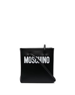Маленькая сумка тоут с логотипом Moschino