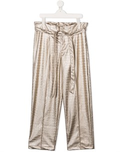 Широкие брюки с эффектом металлик Mariuccia milano kids