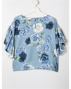 Блузка с цветочным принтом Monnalisa