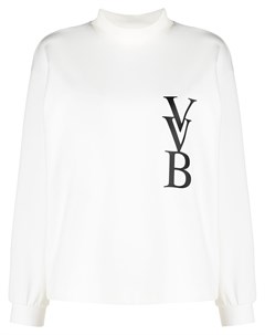 Топ с длинными рукавами и логотипом Victoria victoria beckham