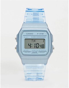 Синие цифровые часы F 91WS 2EF Casio