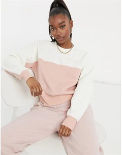 Розово белый свитер с круглым вырезом Champion
