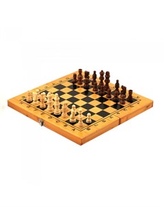 Настольная игра из дерева 3 в 1 Шахматы шашки и нарды Джамбо