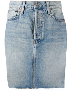 Джинсовая мини юбка с завышенной талией Re/done