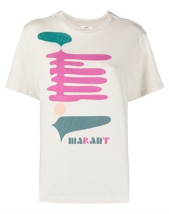 Рубашка с абстрактным принтом и короткими рукавами Isabel marant etoile