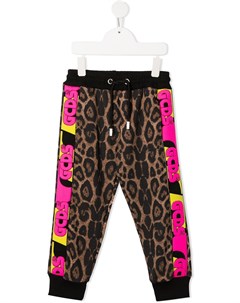 Леопардовые спортивные брюки с логотипом Gcds kids