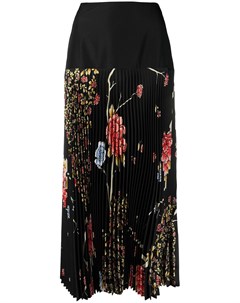 Плиссированная юбка миди с цветочным принтом Victoria victoria beckham