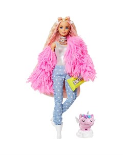 Кукла Экстра в розовой куртке Barbie