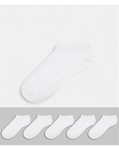 Набор из 5 пар белых спортивных носков Burton menswear