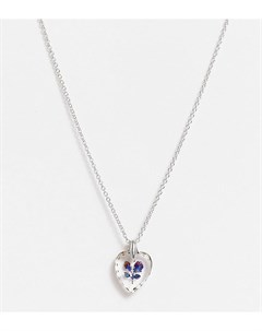 Серебристое ожерелье с подвеской в виде двух роз Nancy Regal rose