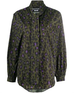 Блузка с завязками и леопардовым принтом Boutique moschino