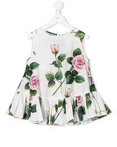 Топ с принтом Tropical Rose Dolce & gabbana kids