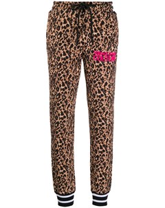 Спортивные брюки с леопардовым принтом Versace jeans couture