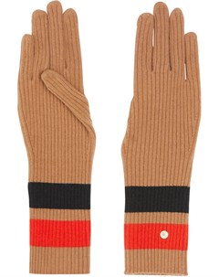 Перчатки с полосками и монограммой Burberry