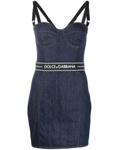 Джинсовое платье с логотипом Dolce&gabbana