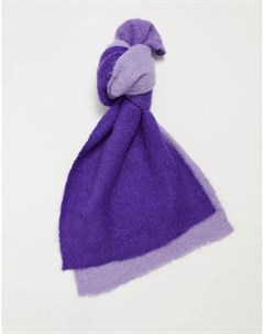 Фиолетово сиреневый шарф с эффектом омбре из ткани с добавлением шерсти Asos design