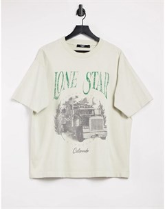 Oversized футболка с принтом Lone Star Jaded london