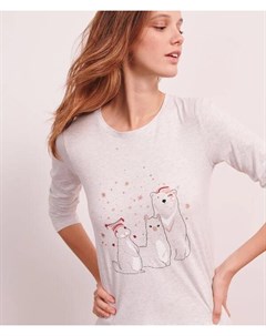 Пижамный комплект с принтом полярных медведей OANA Etam