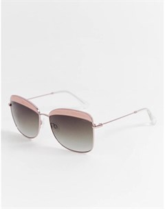 Розовые солнцезащитные очки в квадратной оправе Esprit