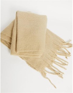 Бежевый фактурный шарф одеяло Asos design