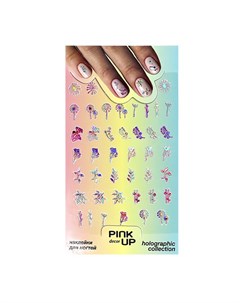 Наклейки для ногтей DECOR HOLOGRAPHY переводные тон 822 Pink up