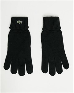 Вязаные перчатки с логотипом Lacoste