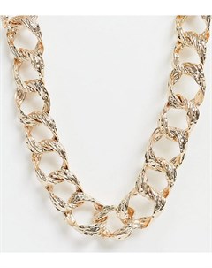 Эксклюзивное золотистое ожерелье цепочка с крупными звеньями Vero moda